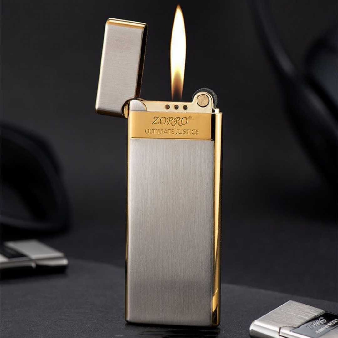 High Quality Metal Thinner Retro Grinding Wheel Open Flame Cigarette Lighter